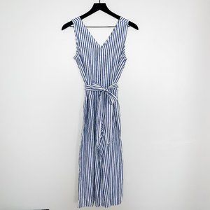 Striped Linen Jumpsuit